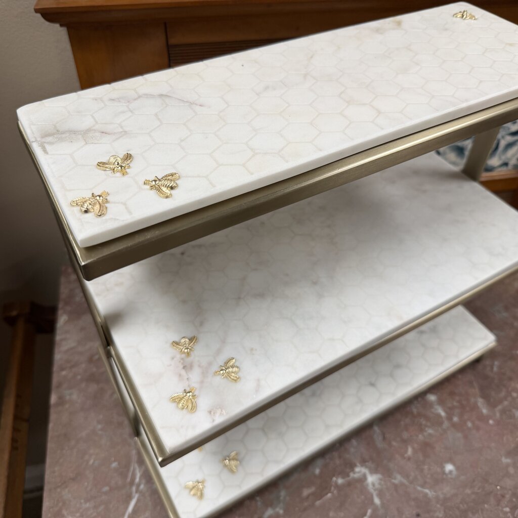 *NEW* Honeycomb Marble 3-Tier Stand