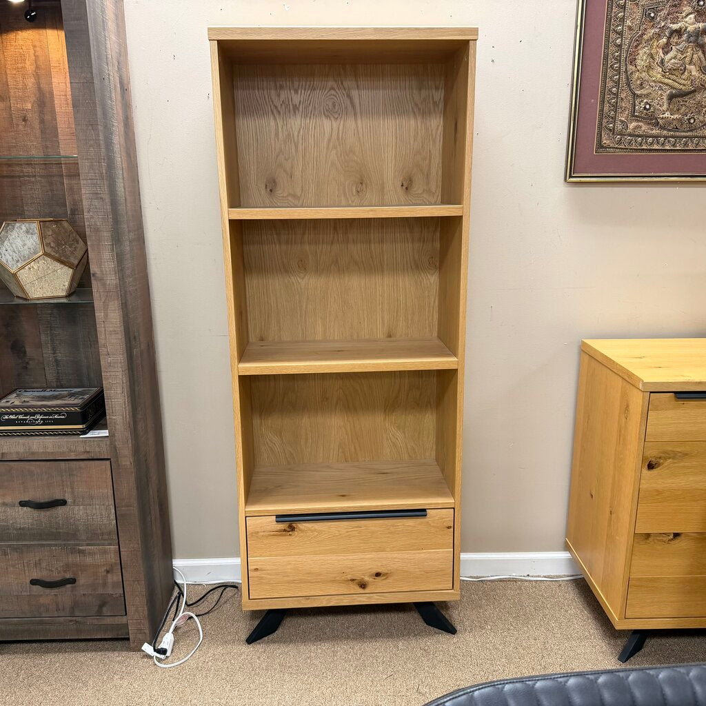 Mid Century Style Bookcase w/Cabinet
