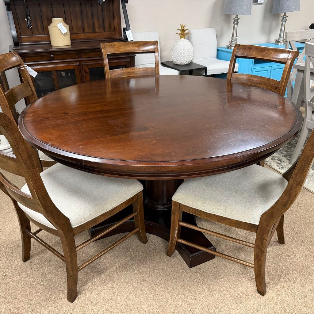 Round Dining Table + 1-24" Leaf