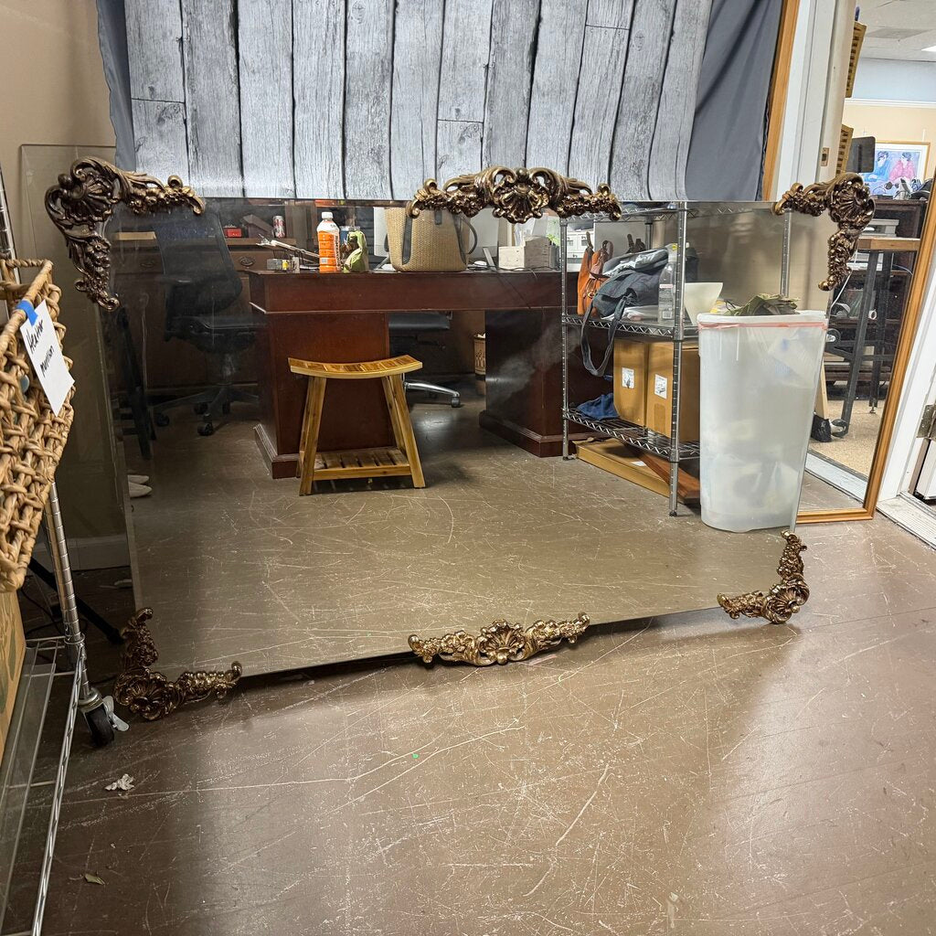 Hollywood Regency Style Large Beveled Mirror