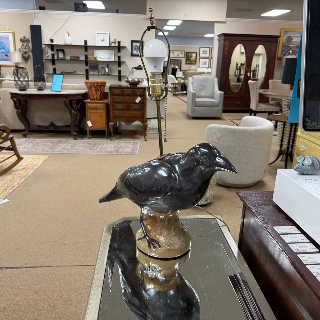Ceramic Raven Lamp (no shade)