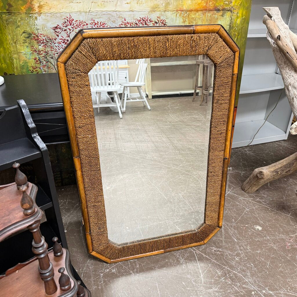 Woven Framed Mirror