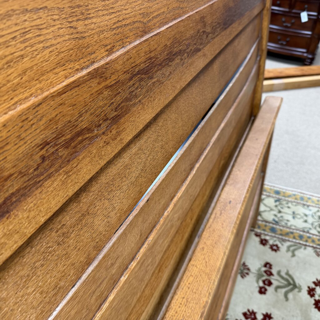 Vintage Oak Panel Bed