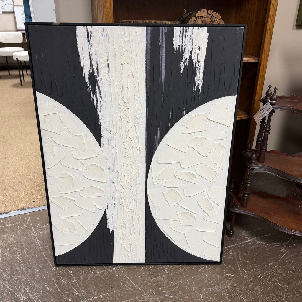 Textured Black + White Canvas
