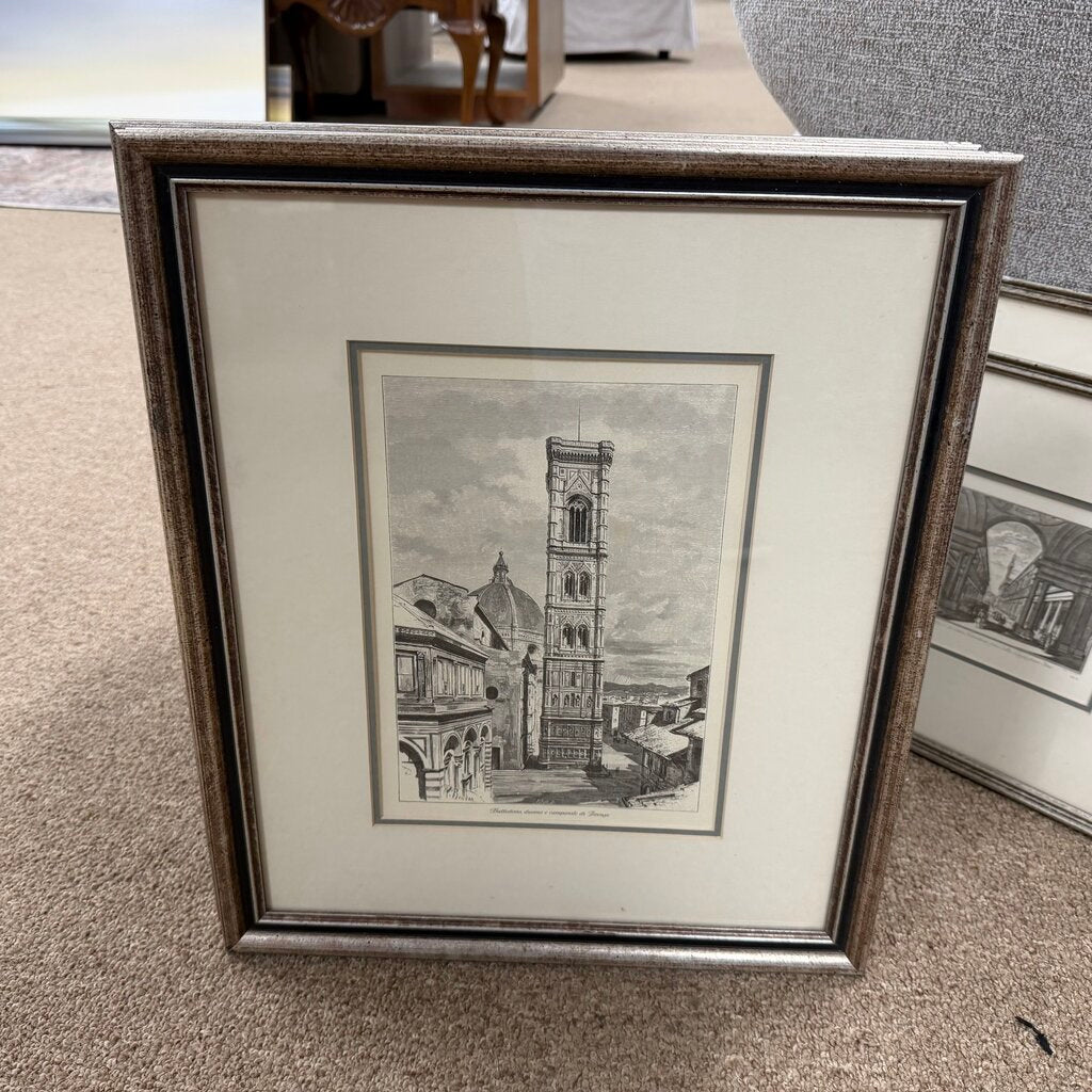 Giotto's Bell Tower - Florence Engraving