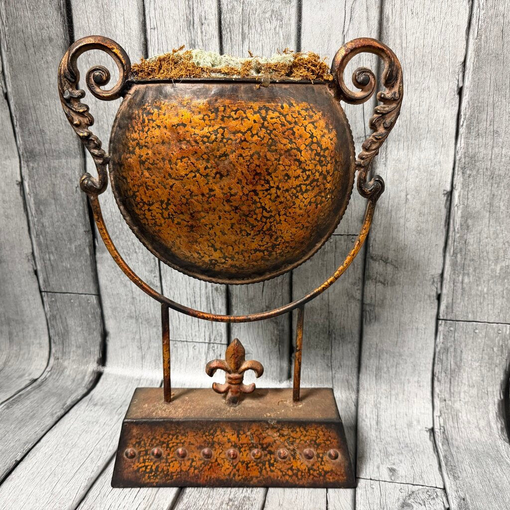 Metal Vase w/Styrofoam Insert