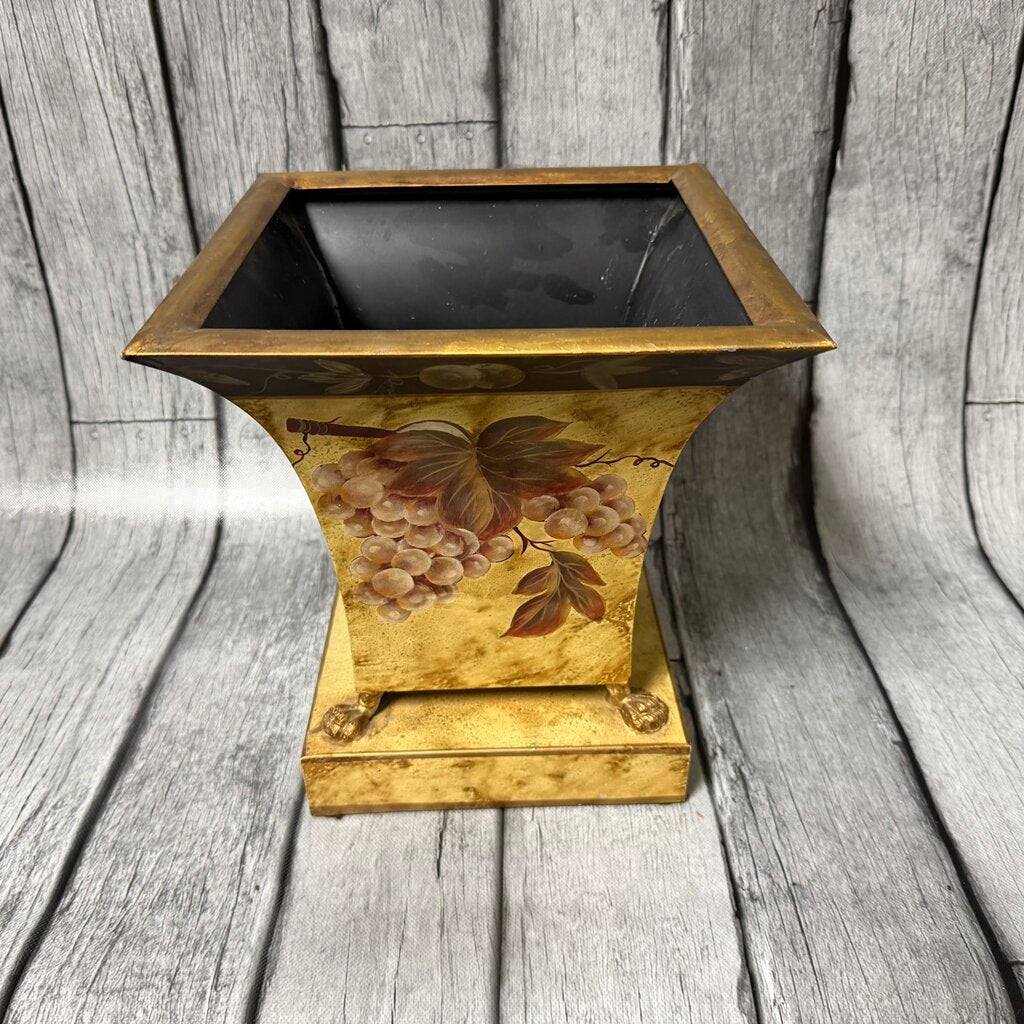 Grapes Motif Metal Planter
