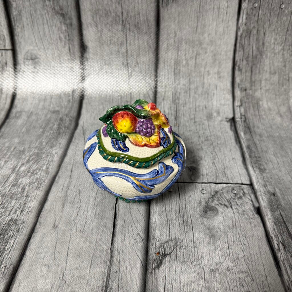 Florentine Fruit Small Candy Box w/Lid