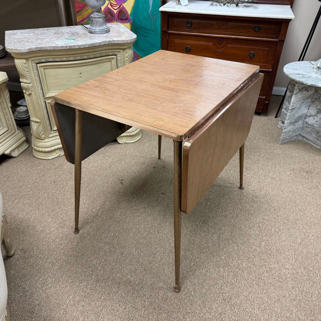 Mid Century Metal + Formica Drop Leaf Table