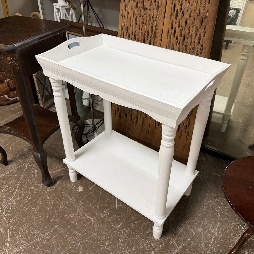 Painted 2-Tier Side Table