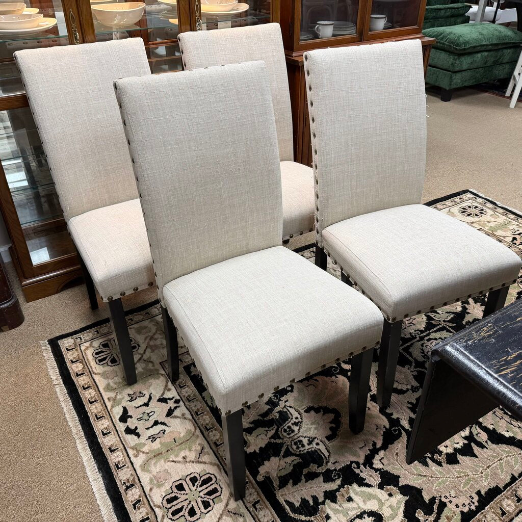 Set/4 Parsons Chairs w/Nail Head Detailing
