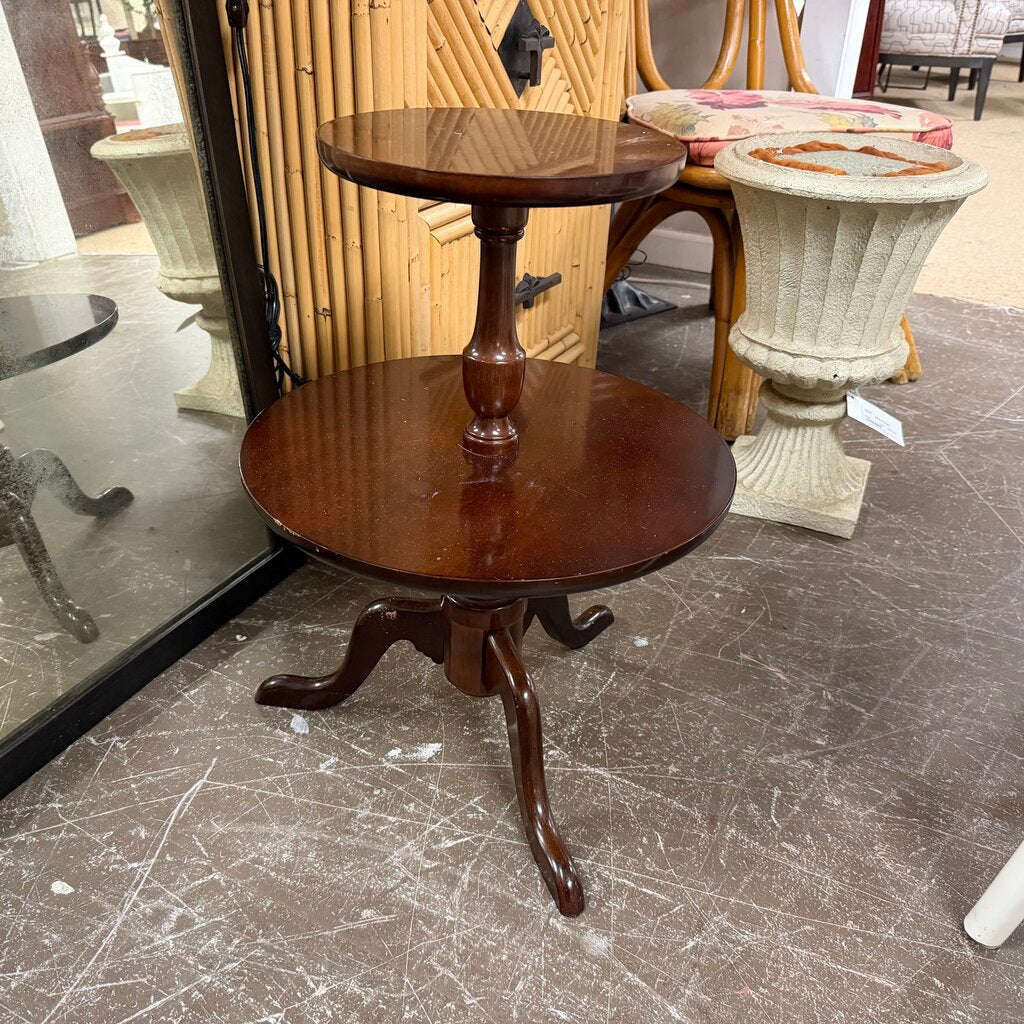 Vintage Two-Tier Round Serving Stand