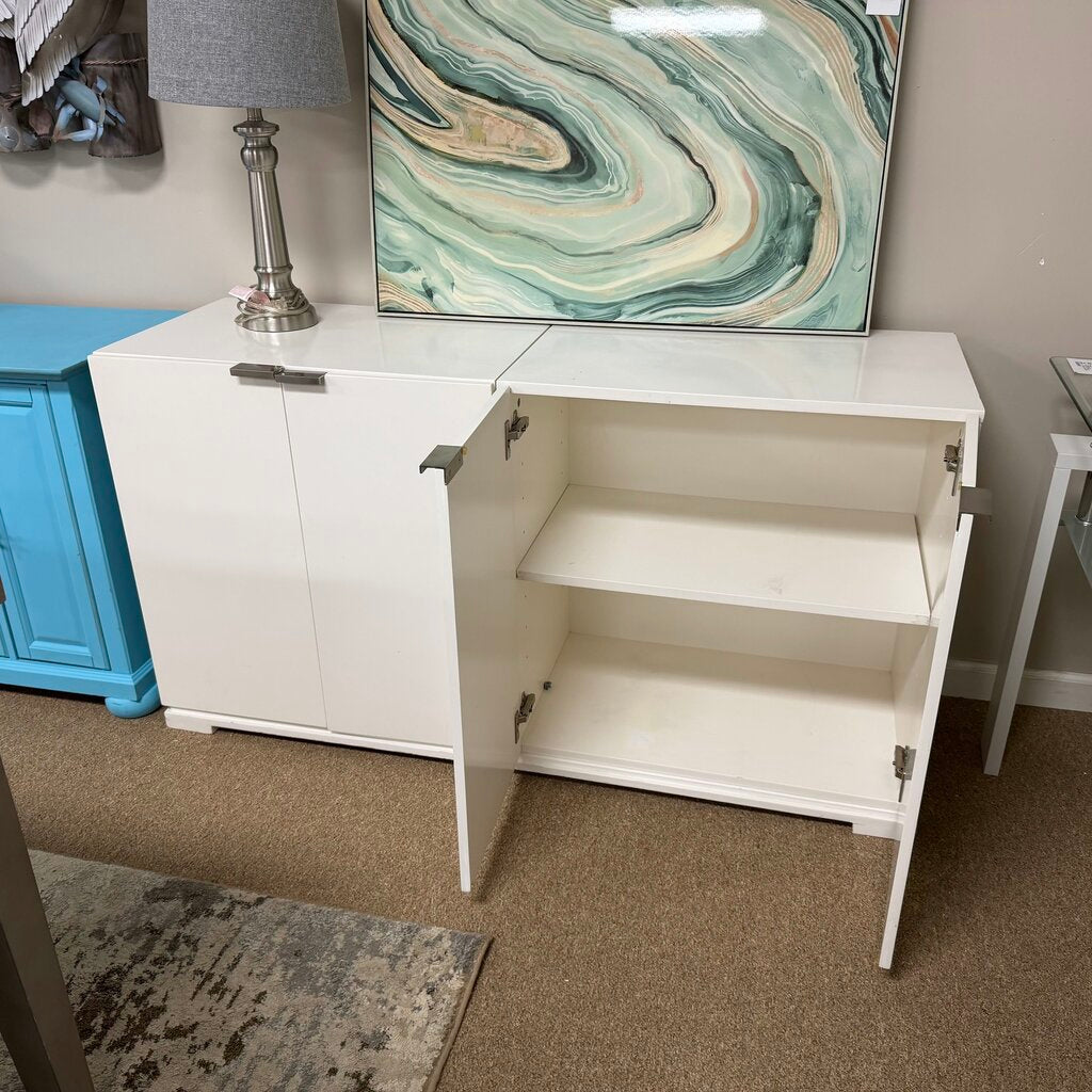 White Lacquer Credenza
