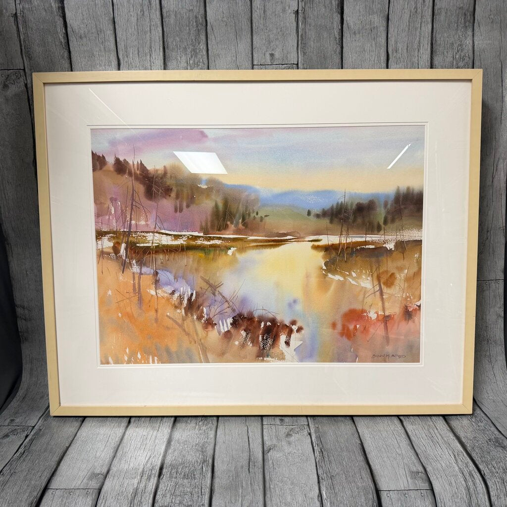Expressionist Marsh Watercolor