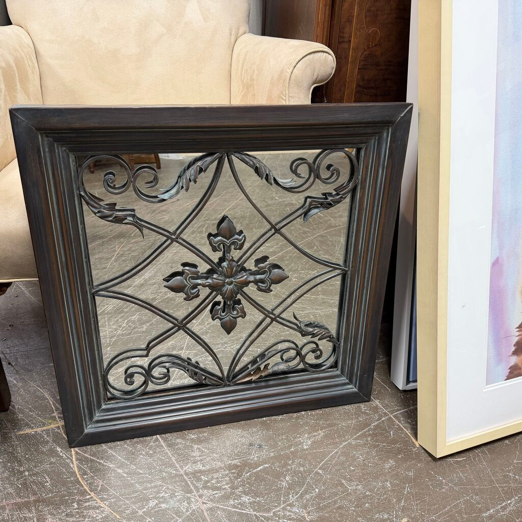 Square Metal Decor Mirror