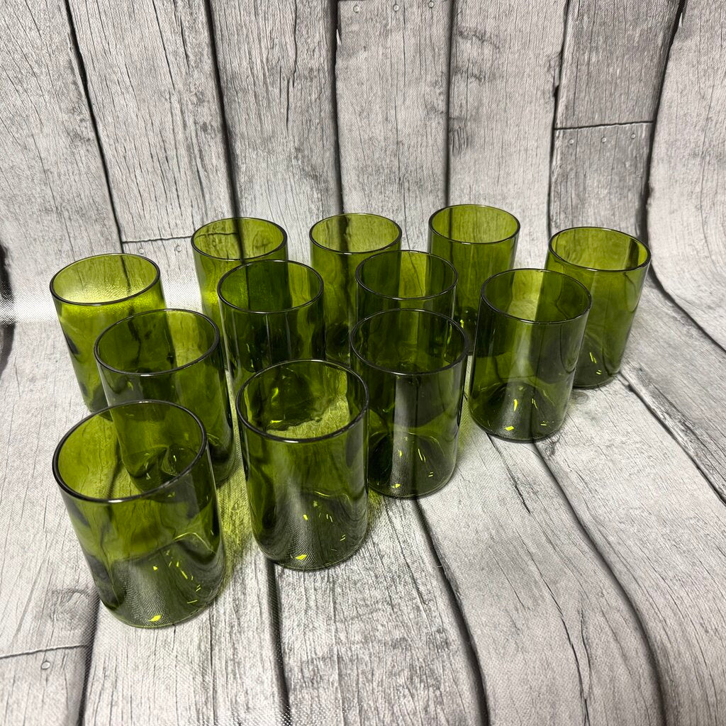 Set/12 Recycled Wine Bottle Tumblers