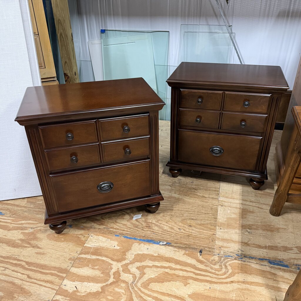 Pair Transitional Nightstands