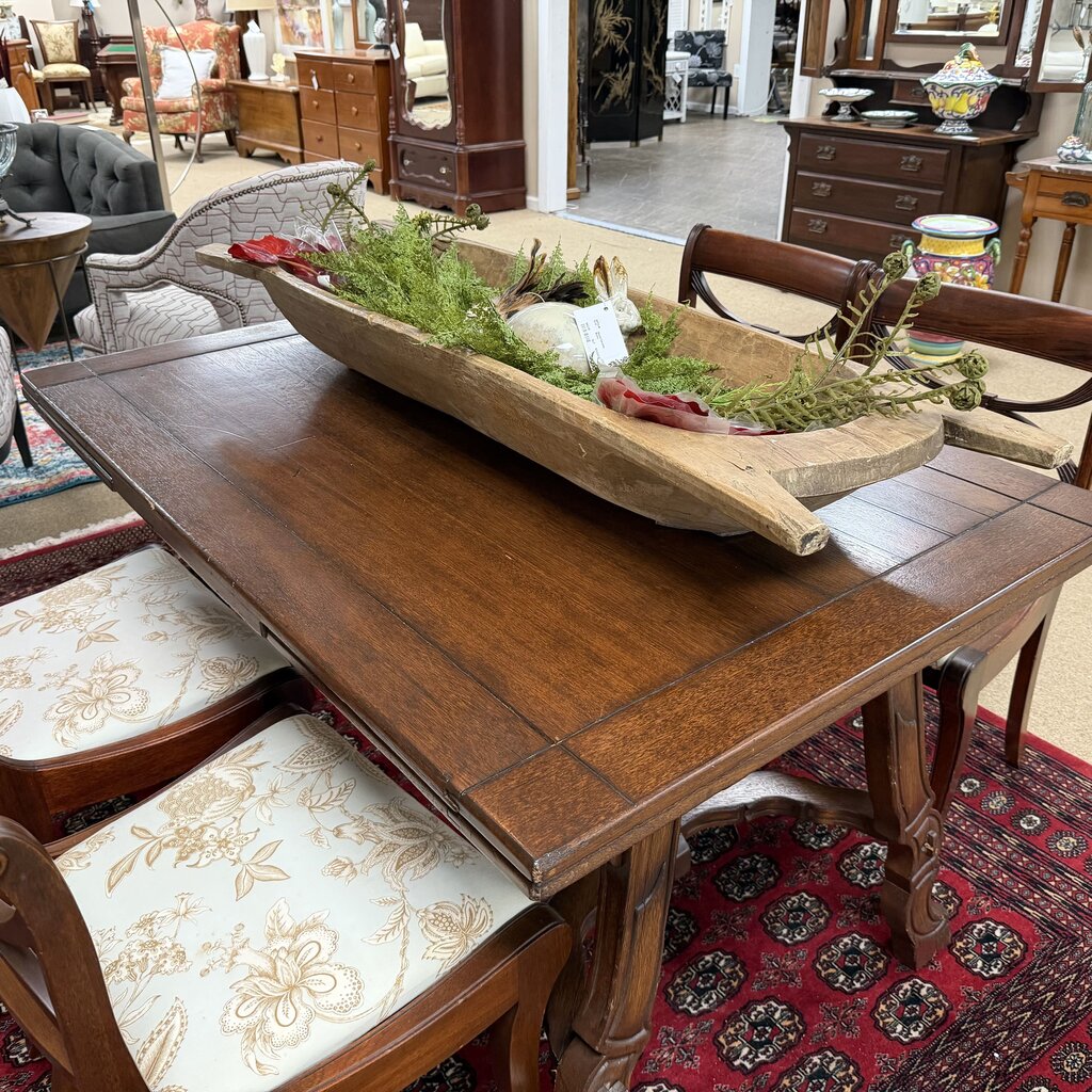 Walnut Draw Leaf Table + 4 Chairs