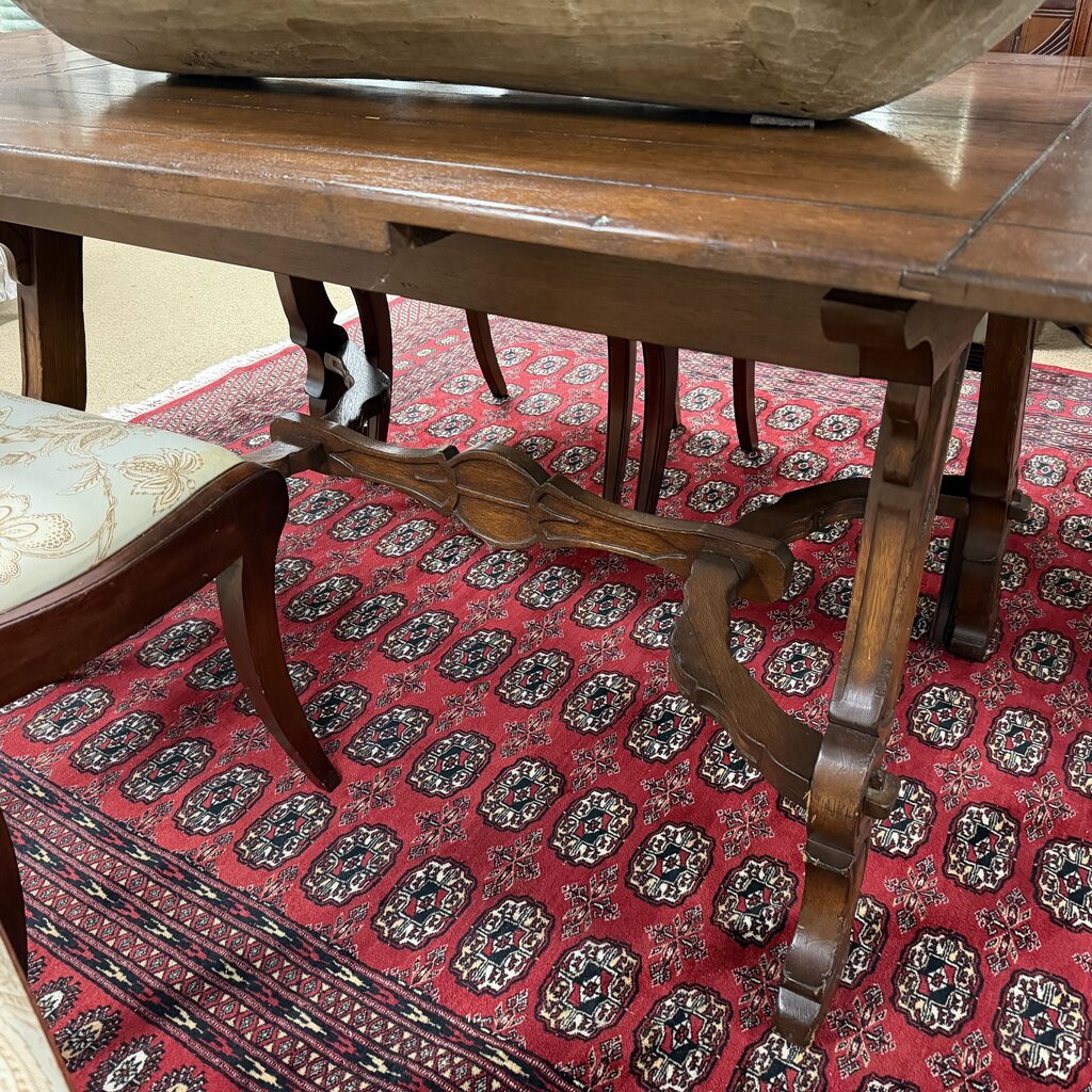 Walnut Draw Leaf Table + 4 Chairs