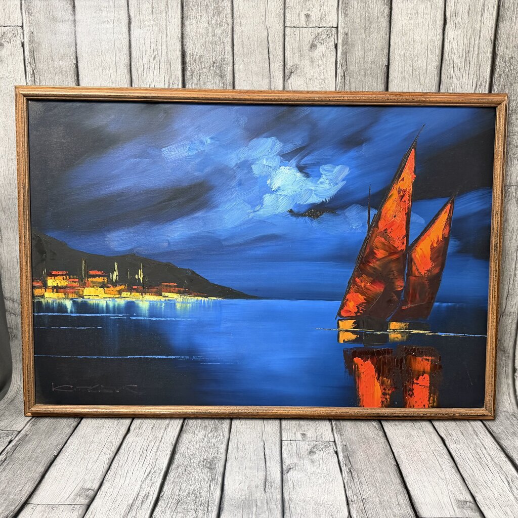 Original Oil Painting - Sailboat
