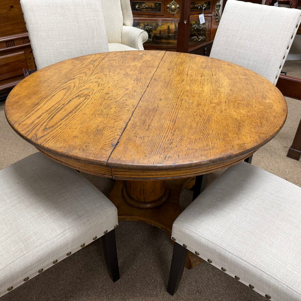 Small Round Oak Dining Table