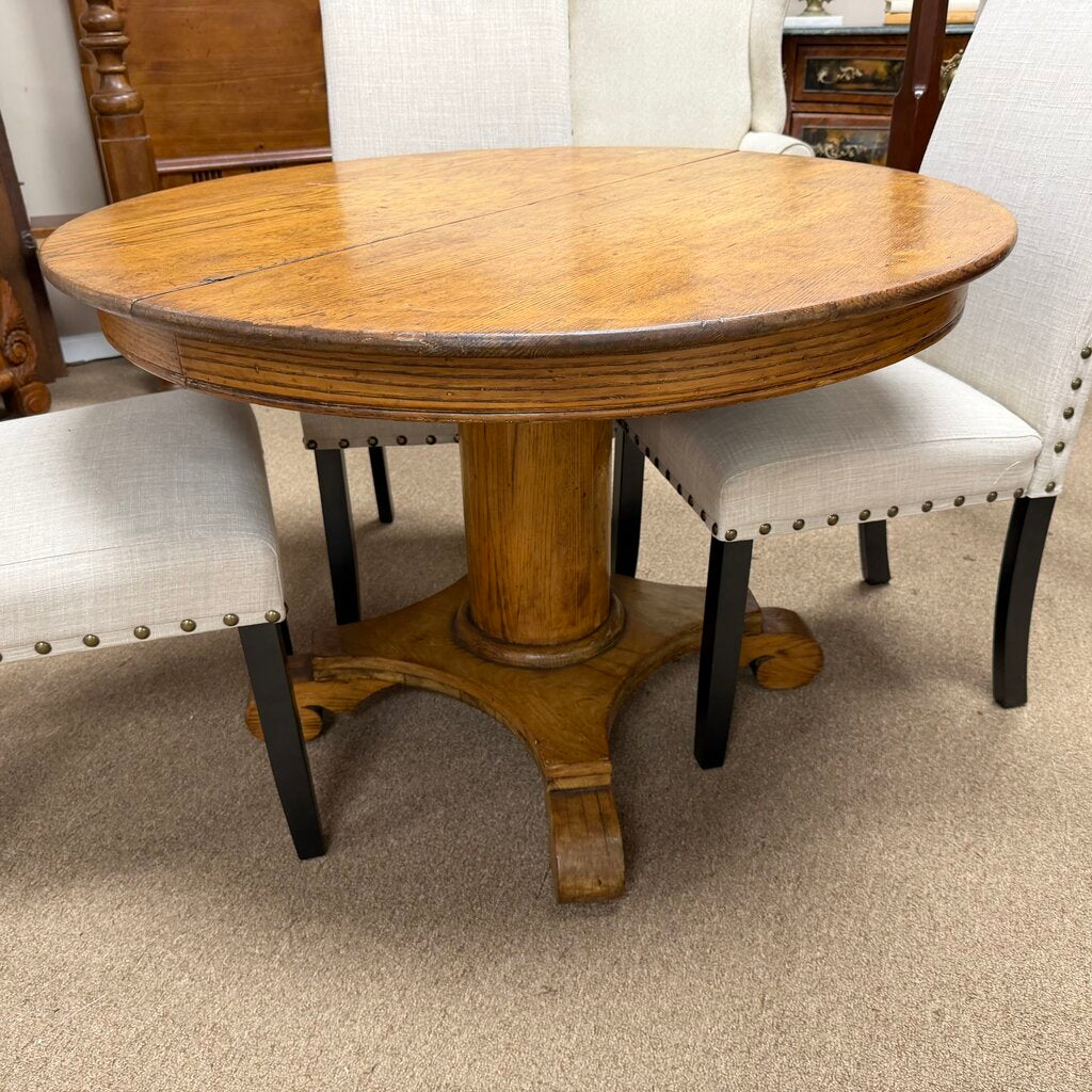 Small Round Oak Dining Table