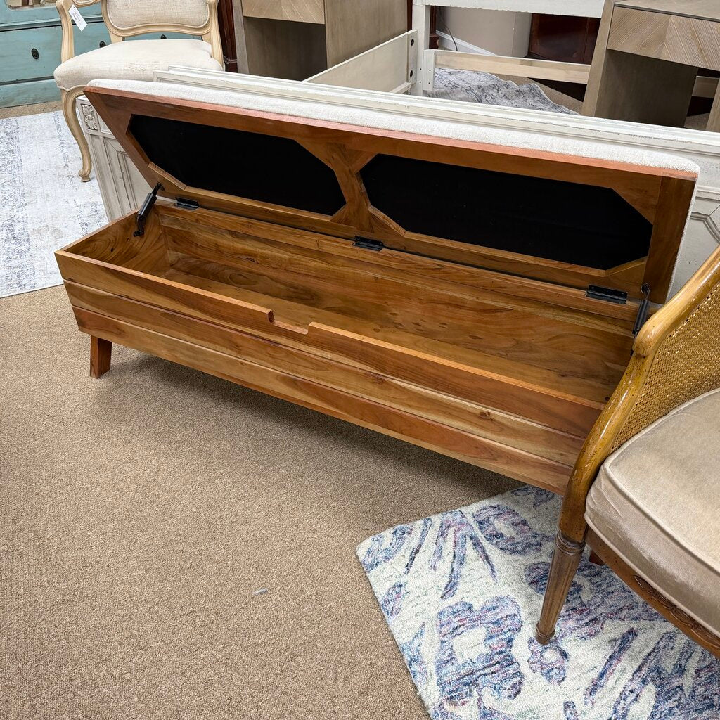 Wood Storage Bench