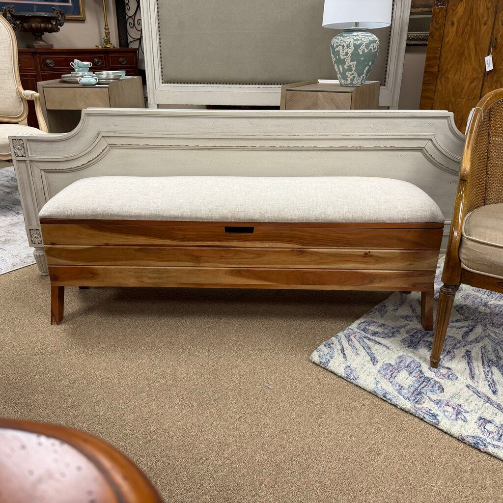 Wood Storage Bench