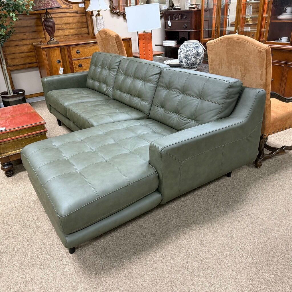 Centennial Top-Grain Leather Sectional w/Chaise