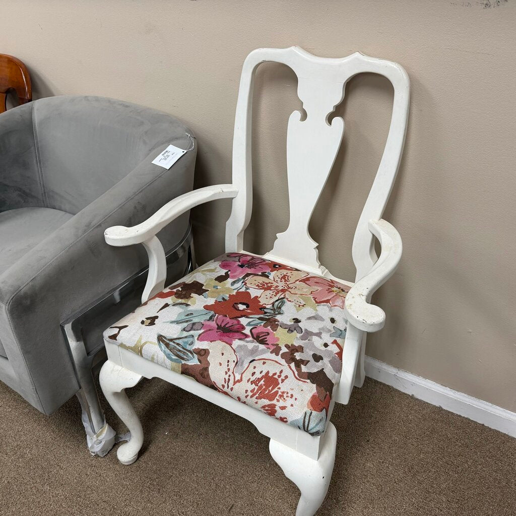 Queen Anne Style Painted Arm Chair