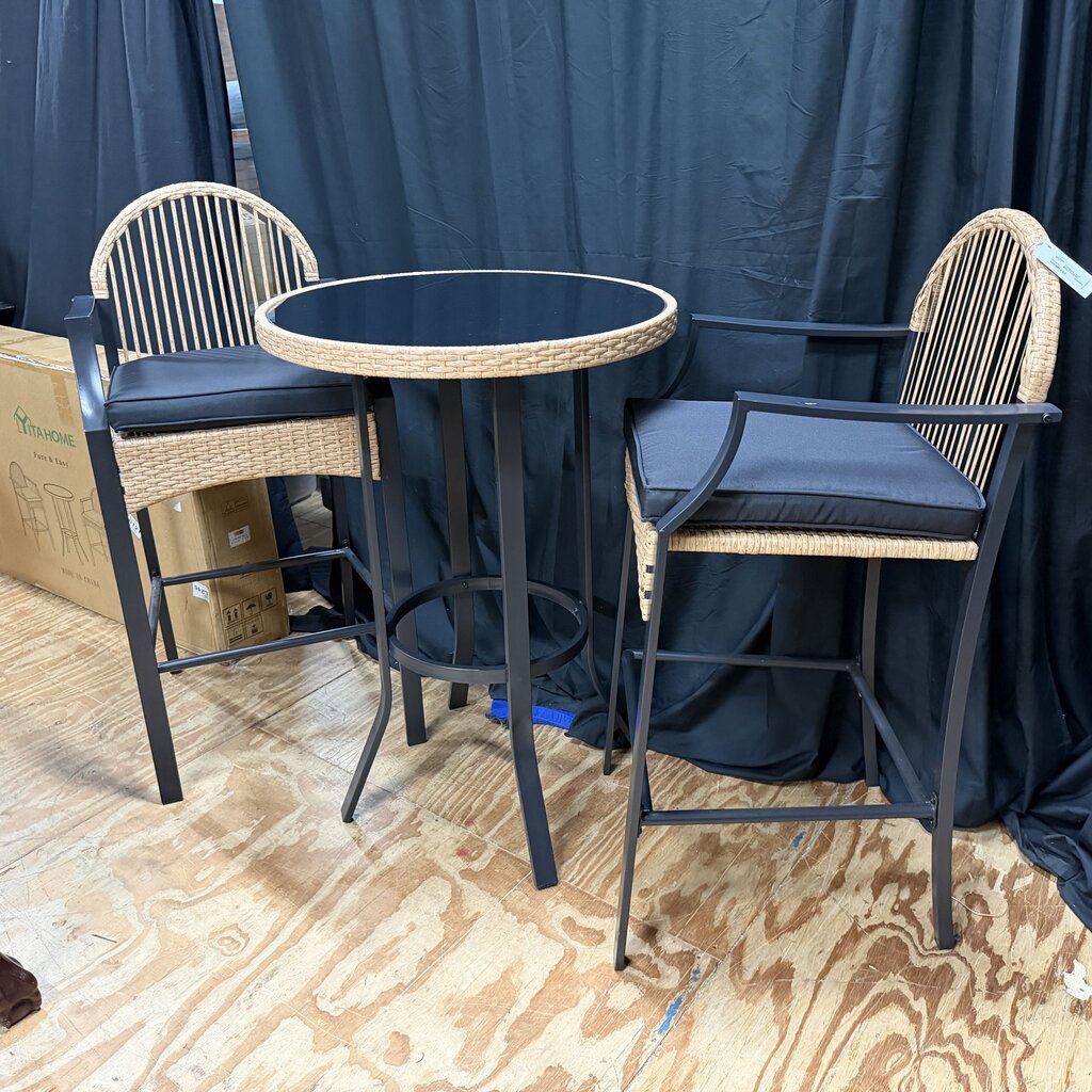 *NEW* 3-pc Bar Height Bistro Table Set