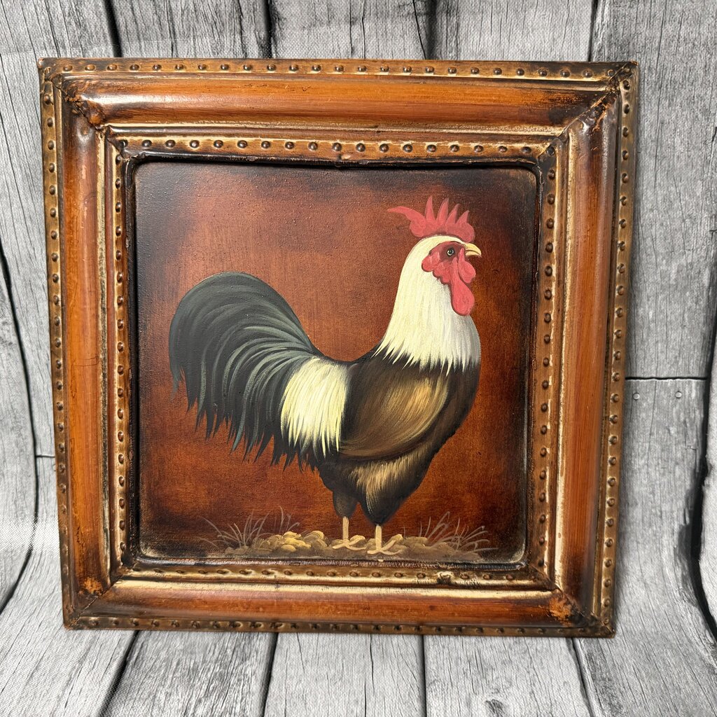 Rooster Art on Metal
