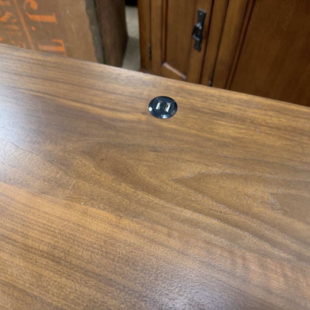 Pair Mid Century Style Nightstands w/USB Plugs