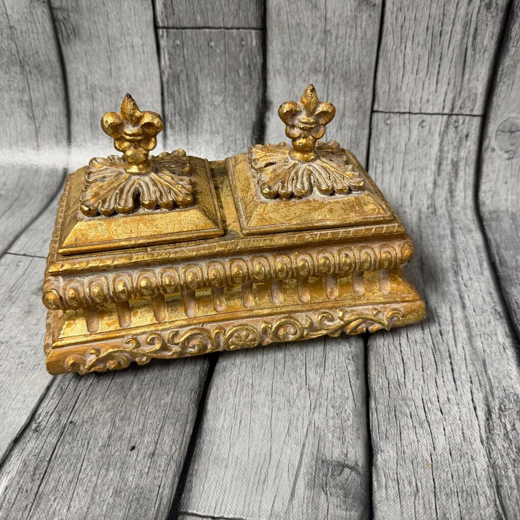 2-Compartment Gold Box w/Lids