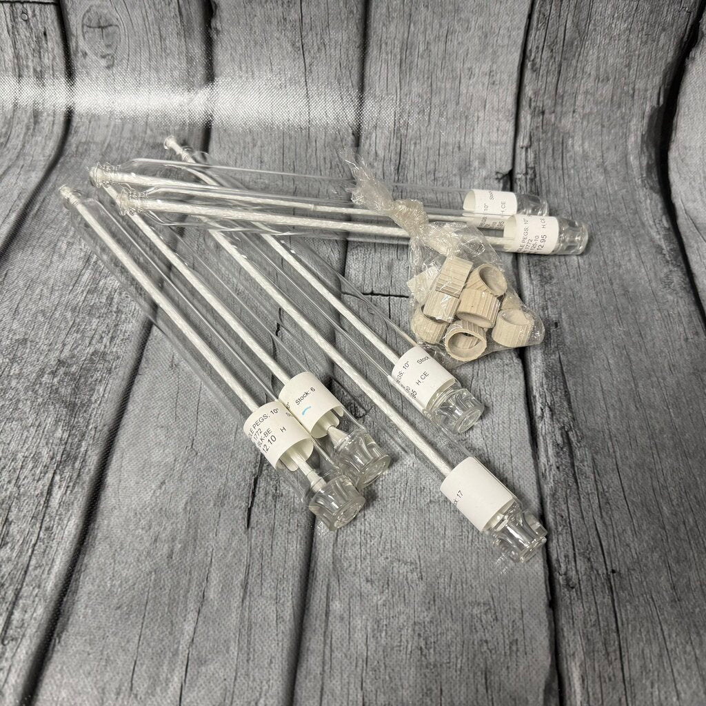 Set/6 Glass Taper Oil Candles