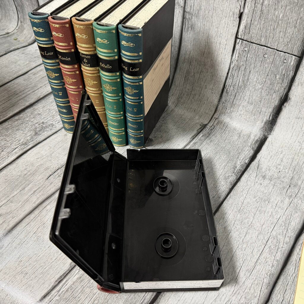 Set/6 Book Style Plastic Boxes/VHS Tape Cases