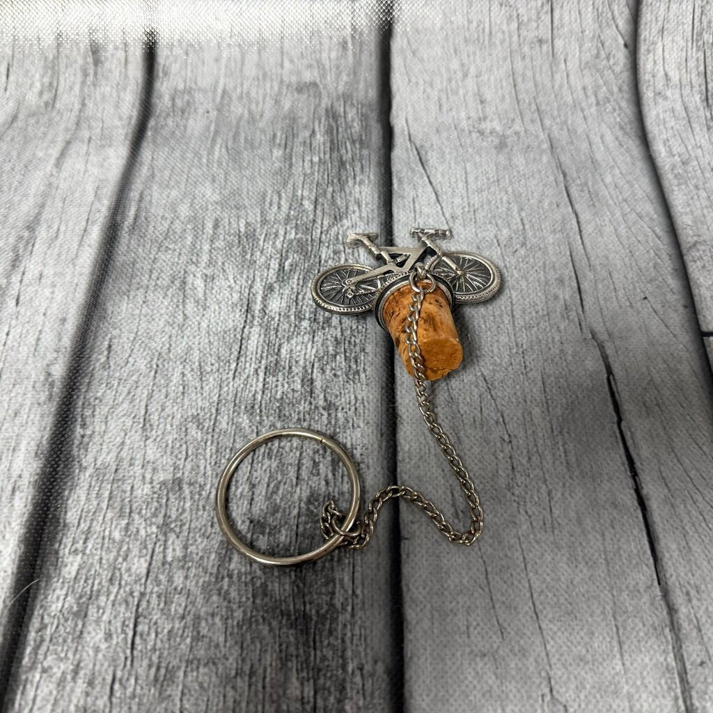 Pewter Bicycle Wine Bottle Stopper