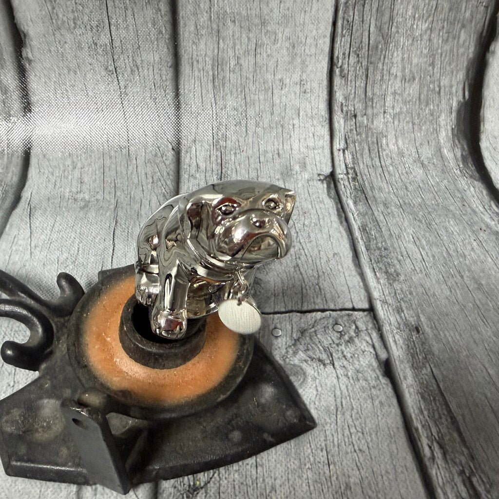 Chrome Bulldog Wine Bottle Stopper