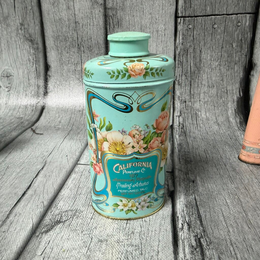 Vintage California Perfume Co. Talcum Powder Tin (Pre‑Avon Branding)