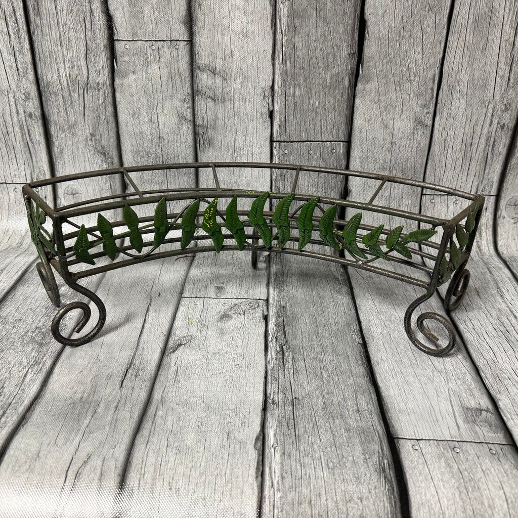 Curved Iron Plant Stand
