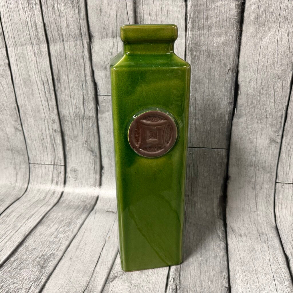 Tall Green Ceramic Vase