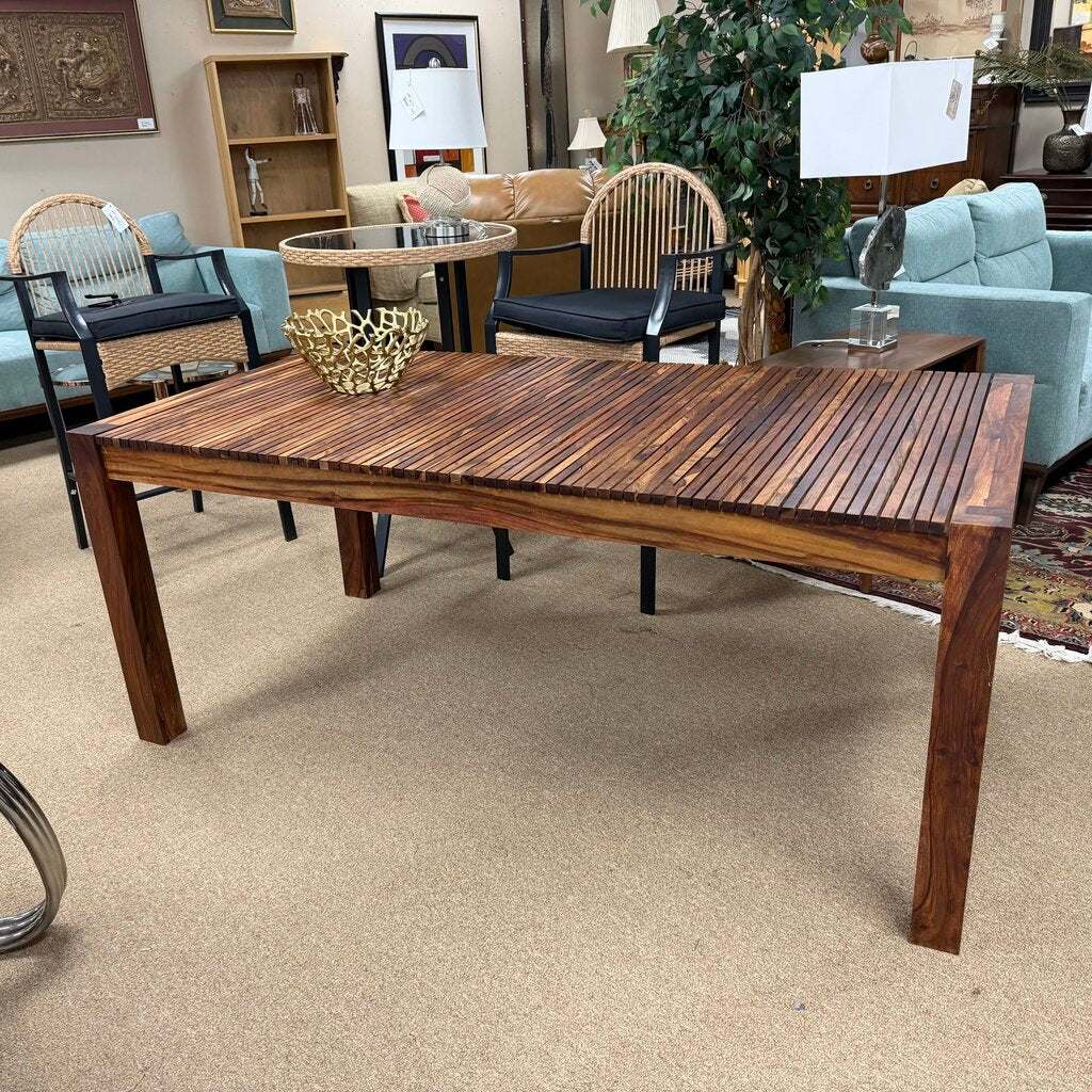 Slatted Rosewood Dining Table
