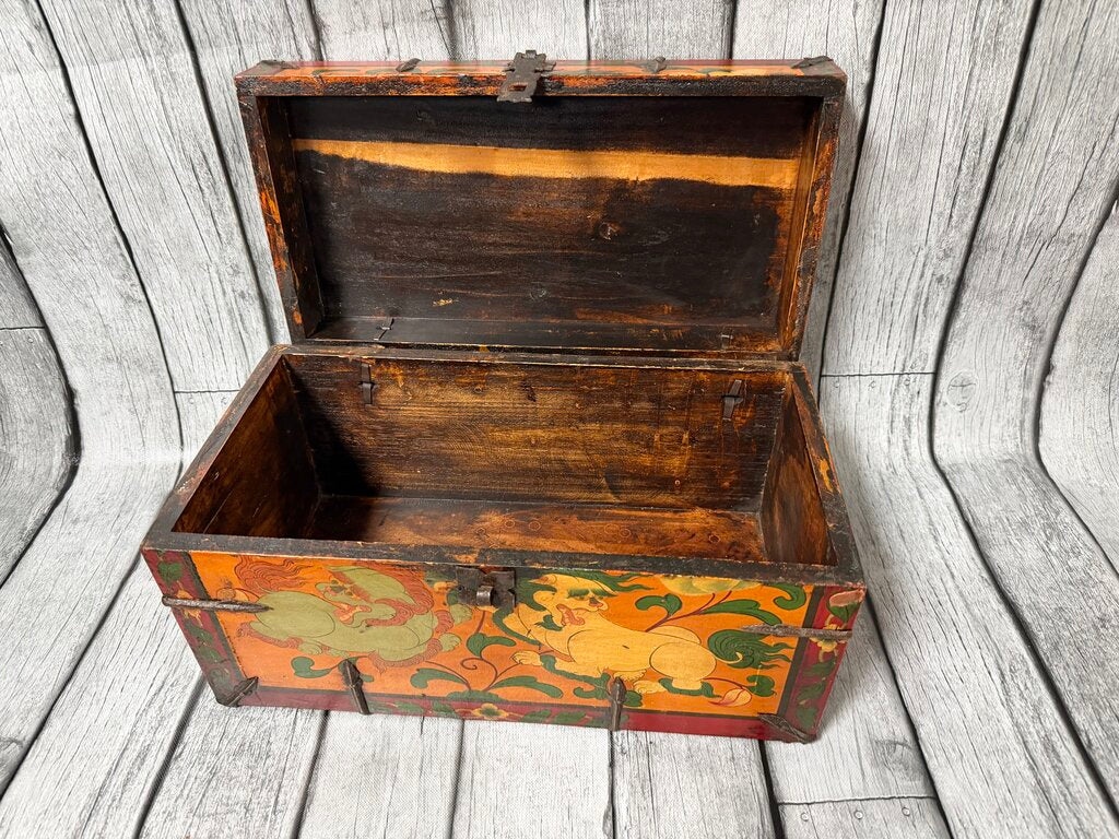 Hand-Painted Tibetan Prayer Chest