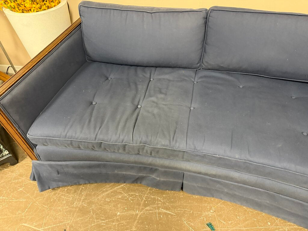 Contemporary Wood-Frame Upholstered Loveseat