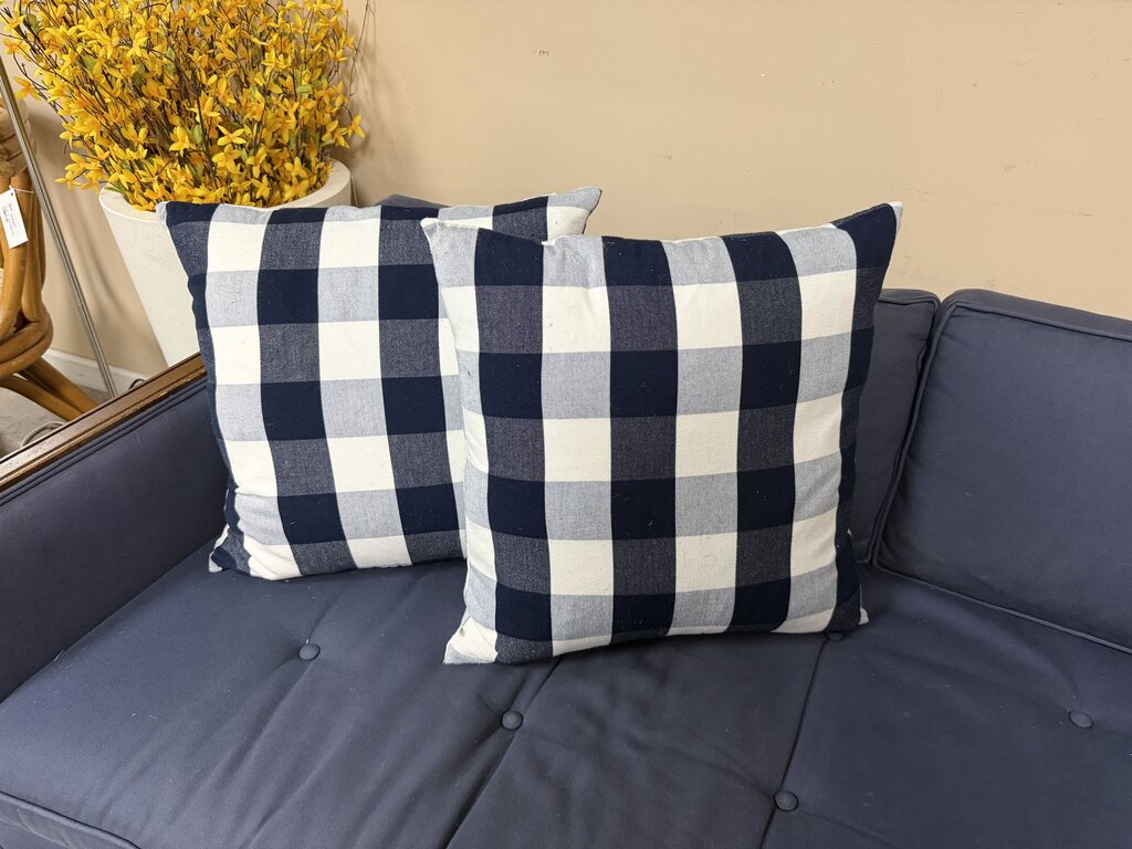 Pair Down Filled Buffalo Check Pillows