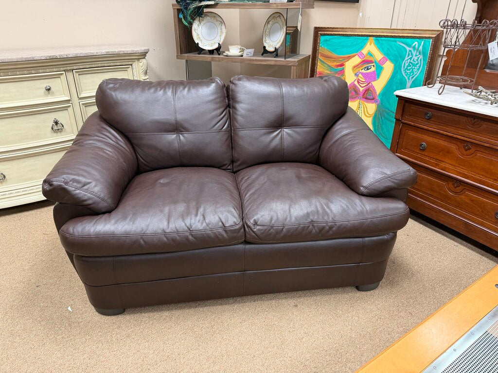 Leather Loveseat