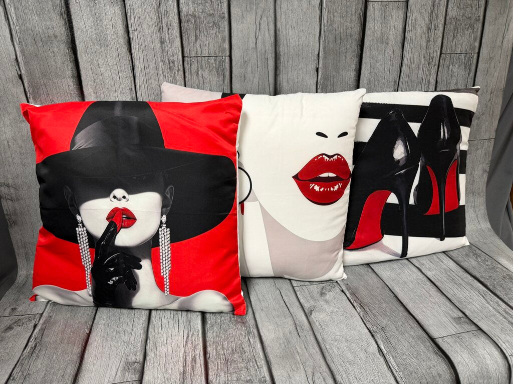 Set/3 Fashionista Pillows