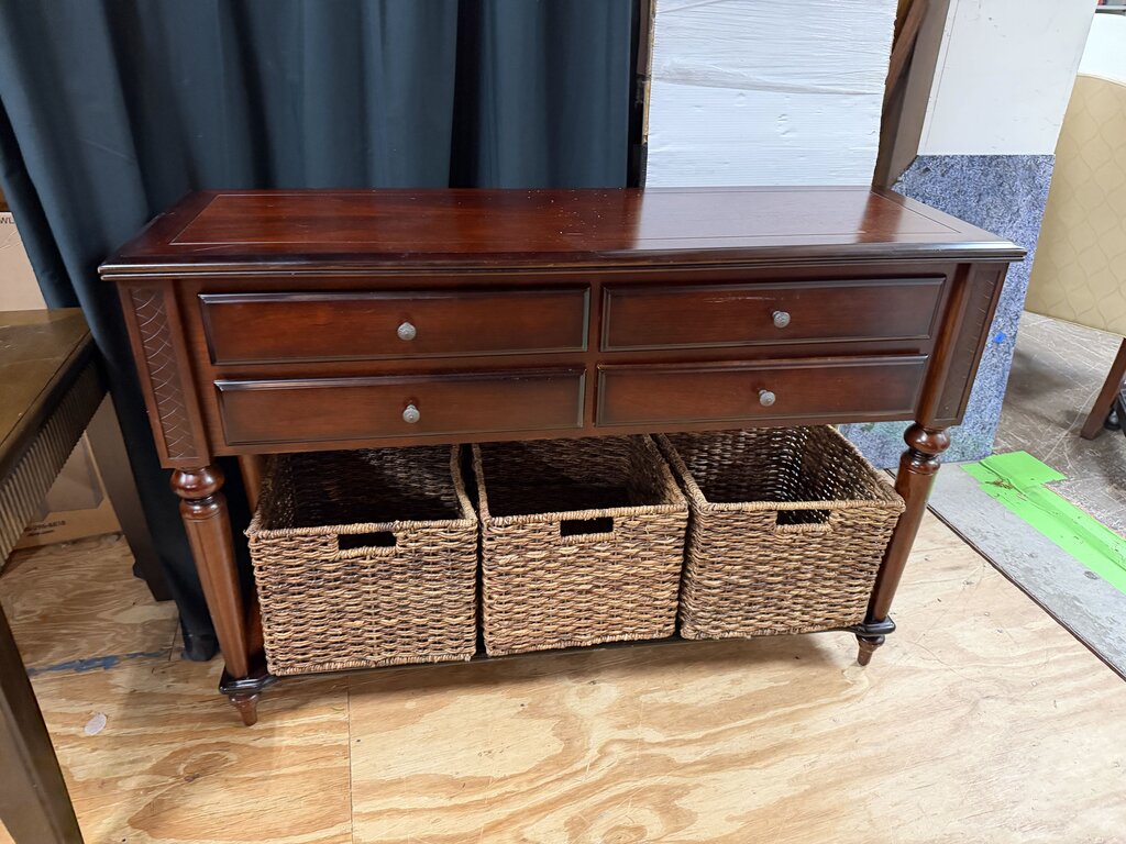 Console Table w/Baskets