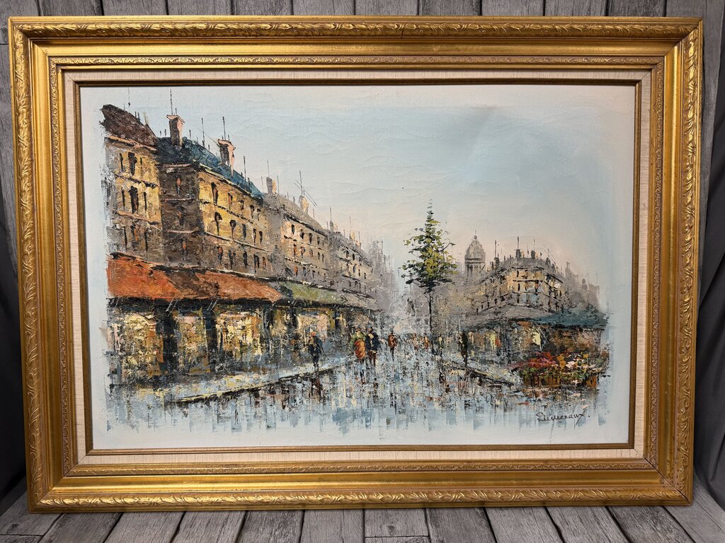 Parisian Street Scene Studio Oil