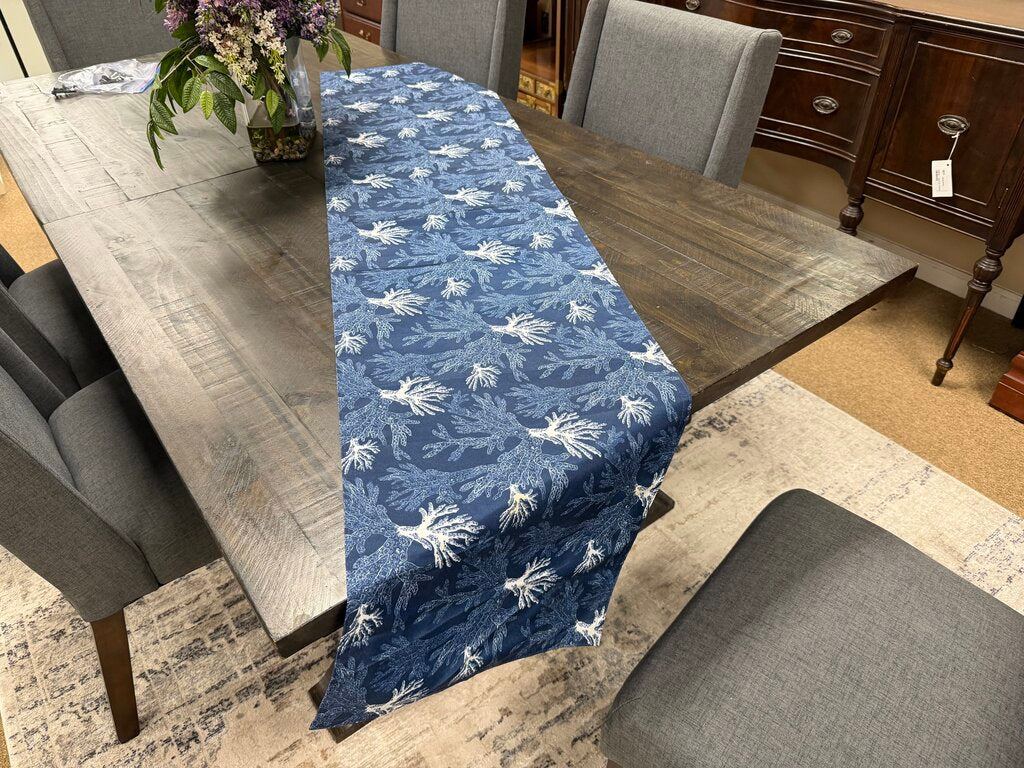 Navy Coral Table Runner